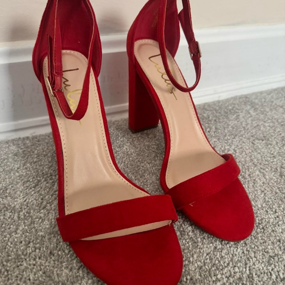 Elegant Red High Heel Sandals
